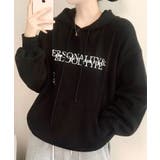 すっきりとしたポイントになる配色レタリングのパーカー トップス レディース | VIVID LADY | 詳細画像16