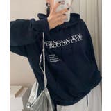 すっきりとしたポイントになる配色レタリングのパーカー トップス レディース | VIVID LADY | 詳細画像2