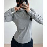 グレー | 裏起毛 暖かい タートルネックtシャツ | VIVID LADY
