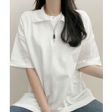 襟アノラックジッパー半袖Tシャツ レディース 夏 | VIVID LADY | 詳細画像12