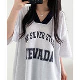 ロゴ入りⅤネックtシャツ レディース 配色 | VIVID LADY | 詳細画像8