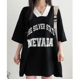 ロゴ入りⅤネックtシャツ レディース 配色 | VIVID LADY | 詳細画像20