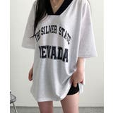 ロゴ入りⅤネックtシャツ レディース 配色 | VIVID LADY | 詳細画像12