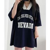 ロゴ入りⅤネックtシャツ レディース 配色 | VIVID LADY | 詳細画像13