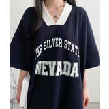 ロゴ入りⅤネックtシャツ レディース 配色 | VIVID LADY | 詳細画像16