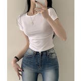 サイドシャーリング入り半袖Tシャツ レディース 夏 | VIVID LADY | 詳細画像14