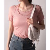 メロウホルターネックレイヤード風リブTシャツ | VIVID LADY | 詳細画像10