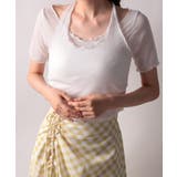 メロウホルターネックレイヤード風リブTシャツ | VIVID LADY | 詳細画像3