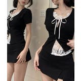 レースキャミソール レイヤード風 半袖Tシャツ | VIVID LADY | 詳細画像4