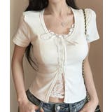 レースキャミソール レイヤード風 半袖Tシャツ | VIVID LADY | 詳細画像13