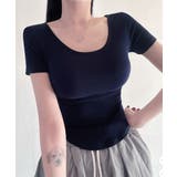 ラウンドヘム ショート丈 半袖Tシャツ | VIVID LADY | 詳細画像8