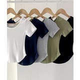 ラウンドヘム ショート丈 半袖Tシャツ | VIVID LADY | 詳細画像19