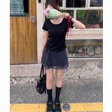 クルーネック シンプル半袖Tシャツ | VIVID LADY | 詳細画像41