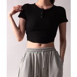 リブヘンリーネック半袖Tシャツ | VIVID LADY | 詳細画像11
