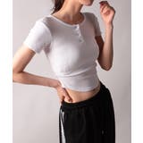 リブヘンリーネック半袖Tシャツ | VIVID LADY | 詳細画像21