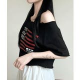 オフショルダー クロップド半袖Tシャツ | VIVID LADY | 詳細画像14