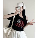 オフショルダー クロップド半袖Tシャツ | VIVID LADY | 詳細画像16