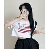 オフショルダー クロップド半袖Tシャツ | VIVID LADY | 詳細画像3