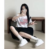 オフショルダー クロップド半袖Tシャツ | VIVID LADY | 詳細画像6