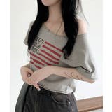 オフショルダー クロップド半袖Tシャツ | VIVID LADY | 詳細画像7
