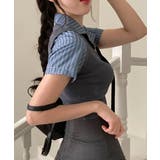 ベスト&シャツレイヤード風 半袖トップス | VIVID LADY | 詳細画像20