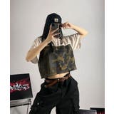 メッシュ切り替えカモフラージュTシャツ | VIVID LADY | 詳細画像13