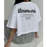 ホワイト | バックプリント クロップドTシャツ | VIVID LADY