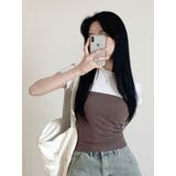 バストラインバイカラー半袖Tシャツ | VIVID LADY | 詳細画像13