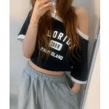 ボートネックオフショル 半袖トレーナー | VIVID LADY | 詳細画像11