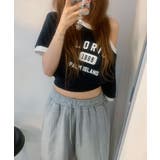 ボートネックオフショル 半袖トレーナー | VIVID LADY | 詳細画像16