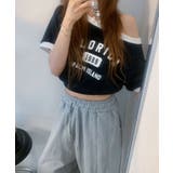 ボートネックオフショル 半袖トレーナー | VIVID LADY | 詳細画像17