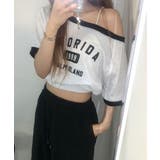 ボートネックオフショル 半袖トレーナー | VIVID LADY | 詳細画像3