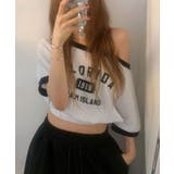 ボートネックオフショル 半袖トレーナー | VIVID LADY | 詳細画像6