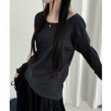 2WAY ボーダーカットソー ロンT | VIVID LADY | 詳細画像2 