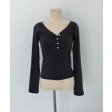 ボーダー柄Vネックヘンリーネックトップス | VIVID LADY | 詳細画像17