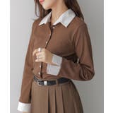 フェイクレイヤードシャツ風カーディガン | VIVID LADY | 詳細画像20