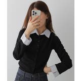 フェイクレイヤードシャツ風カーディガン | VIVID LADY | 詳細画像4