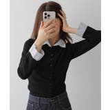 フェイクレイヤードシャツ風カーディガン | VIVID LADY | 詳細画像5