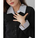 フェイクレイヤードシャツ風カーディガン | VIVID LADY | 詳細画像7