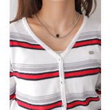 ミックスボーダーVネックカーディガン | VIVID LADY | 詳細画像10