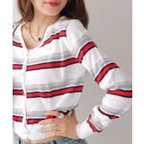 ミックスボーダーVネックカーディガン | VIVID LADY | 詳細画像15