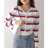 ミックスボーダーVネックカーディガン | VIVID LADY | 詳細画像16