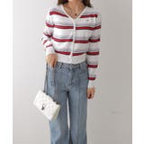 ミックスボーダーVネックカーディガン | VIVID LADY | 詳細画像19