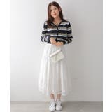 ミックスボーダーVネックカーディガン | VIVID LADY | 詳細画像6