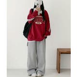 【裏起毛】カレッジロゴ スリーブライン ポロカラースウェット | VIVID LADY | 詳細画像17 