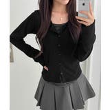 ボーダーインナー風 フェイクレイヤード 長袖Tシャツ | VIVID LADY | 詳細画像16