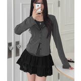 ボーダーインナー風 フェイクレイヤード 長袖Tシャツ | VIVID LADY | 詳細画像9