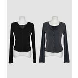 ボーダーインナー風 フェイクレイヤード 長袖Tシャツ | VIVID LADY | 詳細画像19