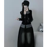 チェック柄シャツ ドッキングカーディガン | VIVID LADY | 詳細画像7