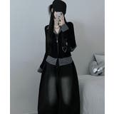 チェック柄シャツ ドッキングカーディガン | VIVID LADY | 詳細画像2